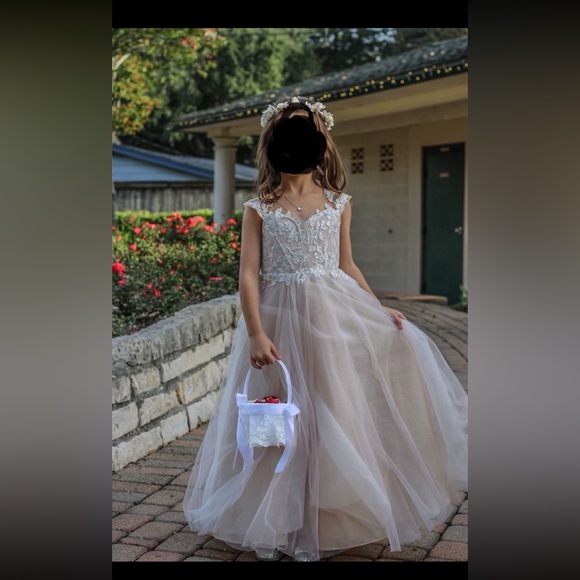 Flower girl dress. Matches wedding dress for sale on my page.